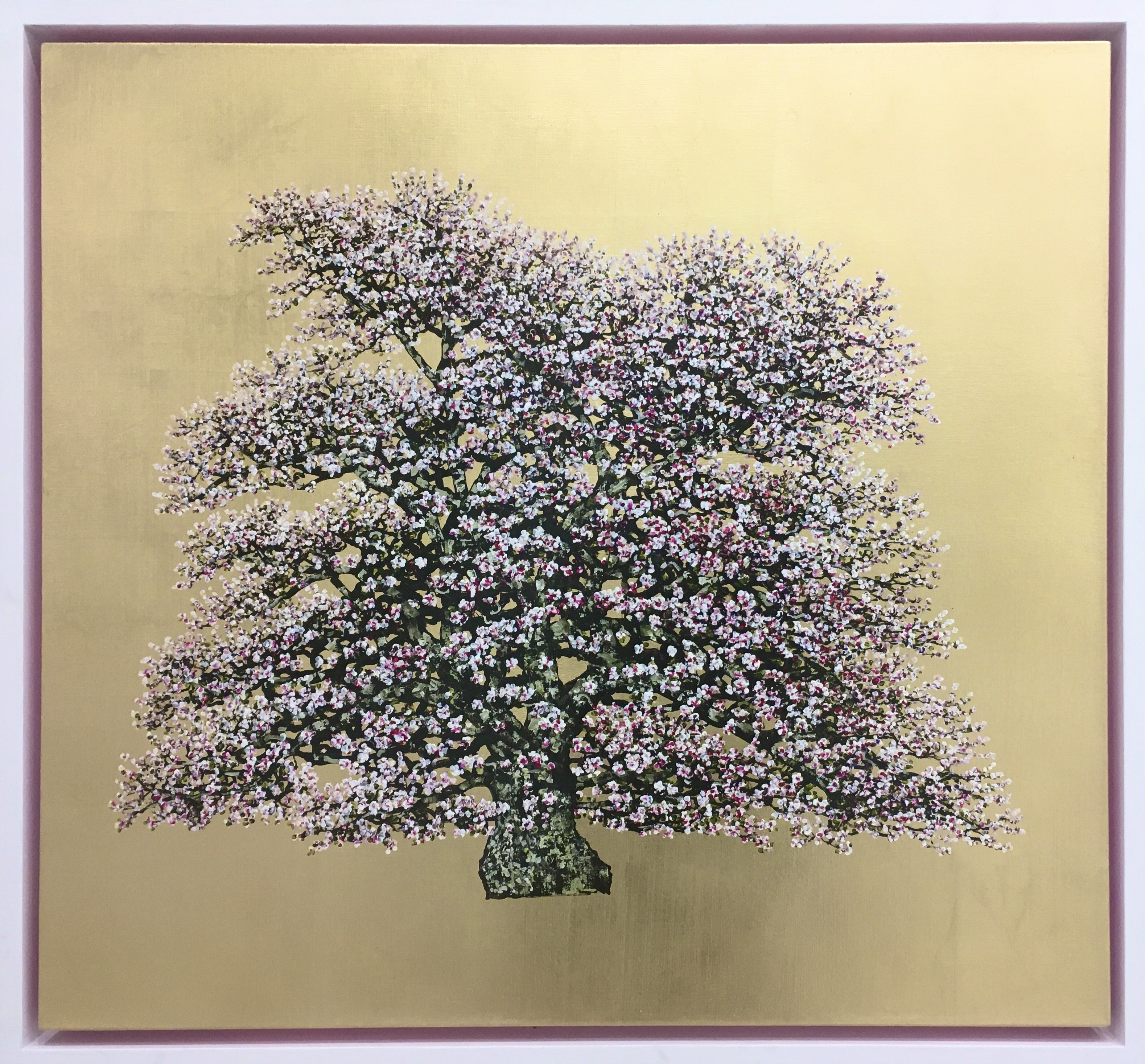 Oil and gold leaf on canvas